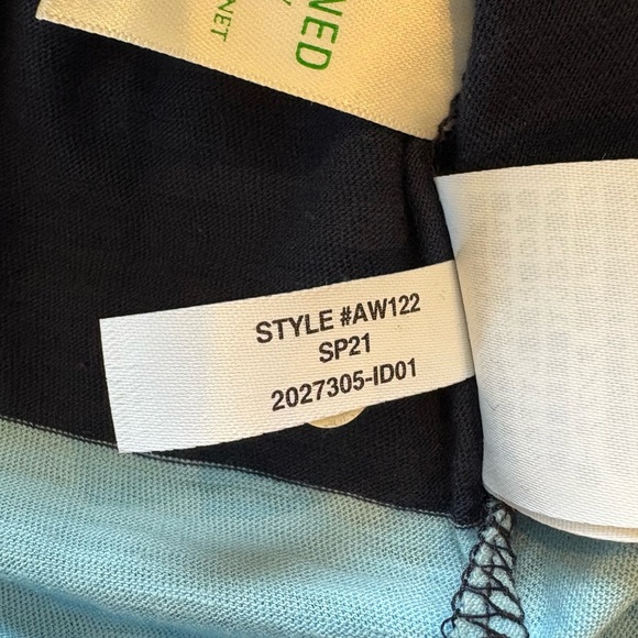 J Crew Vintage Cotton Scoopneck Tank in Stripe Navy Blue Size Medium - Picture 5 of 7